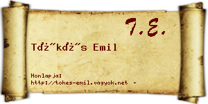 Tőkés Emil névjegykártya