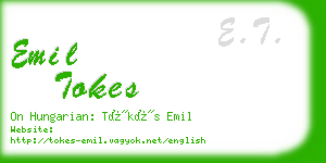 emil tokes business card